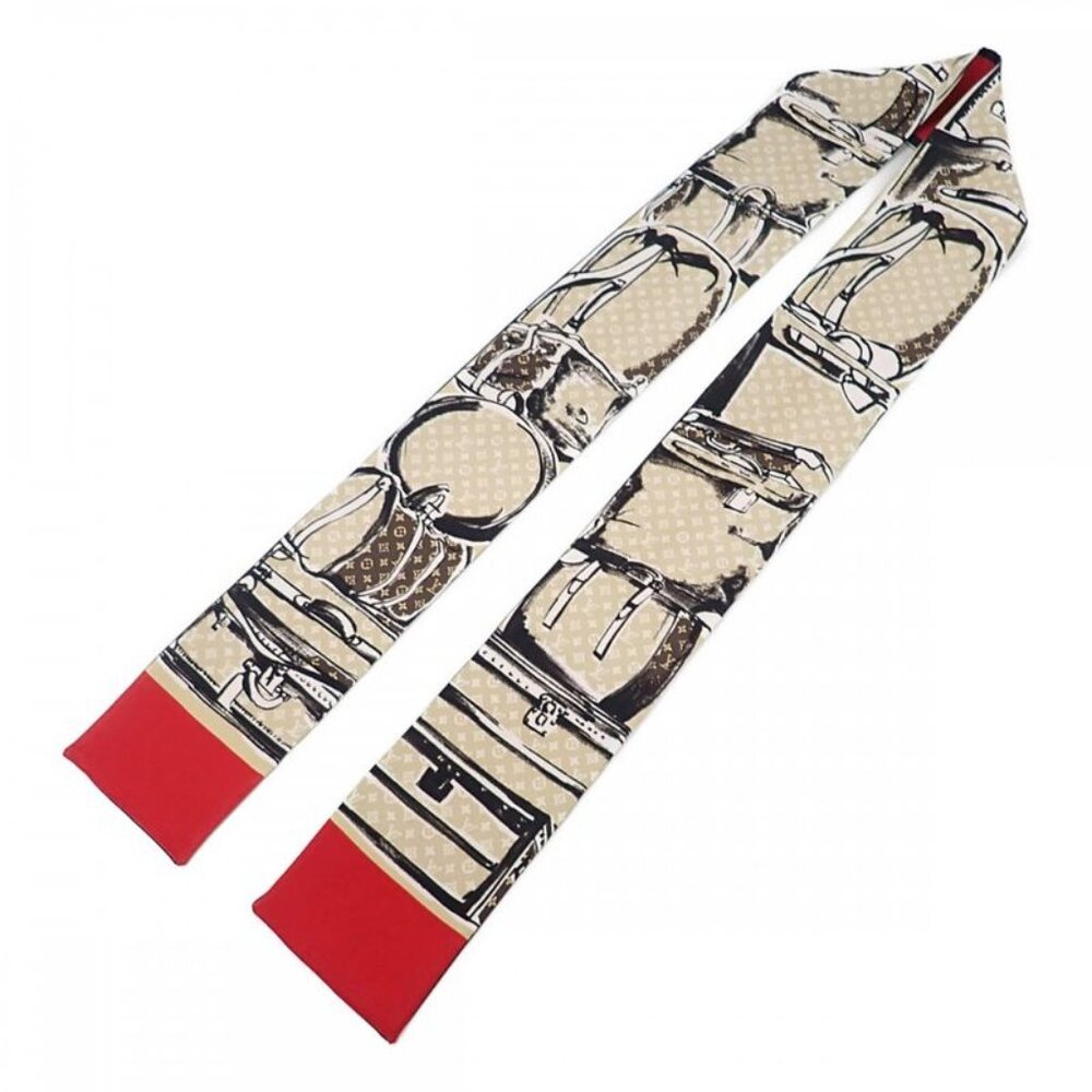 Louis Vuitton Bandeau Trunk Scarf Silk Red Iseya - Picture 4 of 5